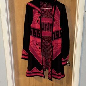 Planet Gold Black and Pink Sweater with Hood